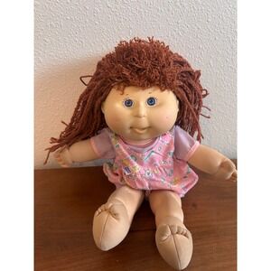 Vintage 1990 Cabbage Patch Kids First Edition Hasbro Doll Auburn Yarn Hair